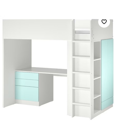 Letto singolo soppalco ikea - letto,