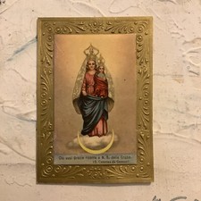 Santino S. Caterina da Genova immagine miracolosa da comodino 1940