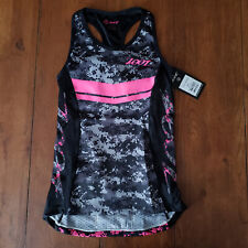 ZOOT Womens Small LTD Tri Racerback Triathlon Top Shirt Pink Camo S