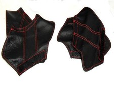 Alfa Romeo 147 5 porte copri maniglia pelle nera e cuciture ross