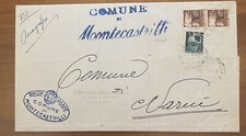 Repubblica-Piego Comunale spedito nel 1947 da Montecastrilli x Narni tar.ridotta