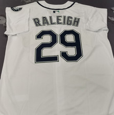 Maglia Cal Raleigh #29 Mariners bianca base fresca cucita cucita.
