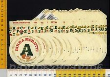 ETICHETTE LABEL SERIE COMPLETA BIRRA MORETTI 21 LETTERE ALFABETO RICETTE 2017