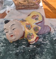 Antica statua Qing PORCELLANA