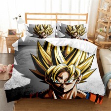 Set copripiumino trapuntato letto singolo matrimoniale king super king Dragonball Z Son Goku
