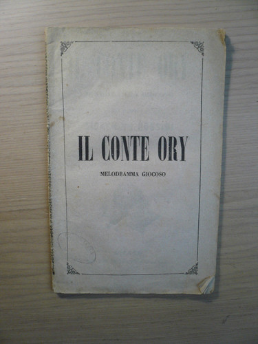 Libretto opera conte ory - libretto, il