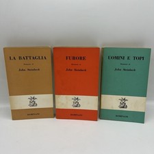 3 Libri Romanzi John Steinbeck La Battaglia Furore Uomini E Topi Bombiani 1962/3