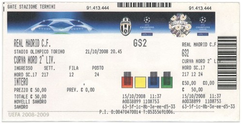Biglietto juventus real - biglietto,