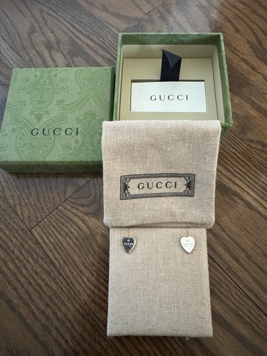 Gucci trademark heart earrings - trademark,