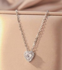 Collana CUORE DI ZIRCONI in ACCIAIO INOSSIDABILE