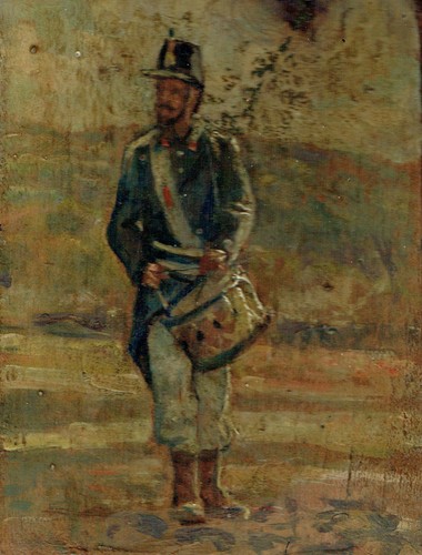 Dipinto olio cavaliere - dipinto,