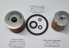 Filtro Olio e Cartuccia Nafta