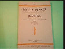 RIVISTA PENALE GENNAIO 1930 FASC 1