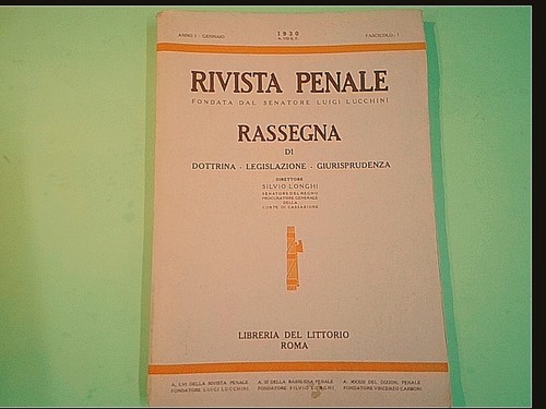 Rivista penale gennaio 1930 - rivista,