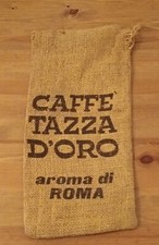 Sacco Vintage Da Caffè In Juta Caffè Tazza D'Oro Aroma Di Roma Sacchetto 