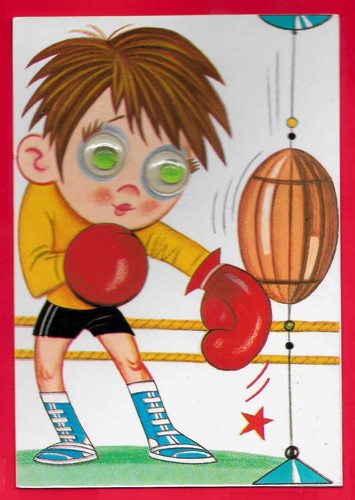 Bambino pugile con - bambino, occhi