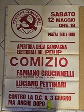 Manifesto Pdup Partito Democratico Unità Proletaria Viterbo 1978 Crucianelli 