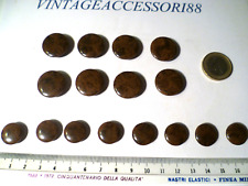 16 BOTTONI SET GIACCA RESINA SFUMATA MARRONE RADICA 8X1,5 CM - 8X2 CM SARTORIA