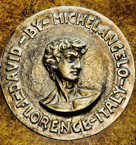 Medaglione bronzo david - medaglione,