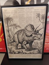 Quadro dinosauro vintage