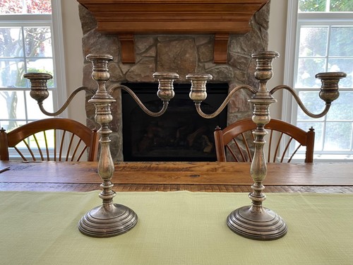 Antica coppia candelabri