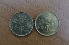 Monete 20 Lire  1979 2 pezzi
