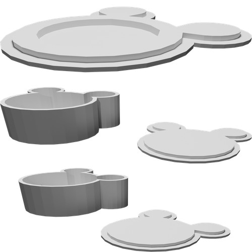 Scatola anello design mickey - scatola,