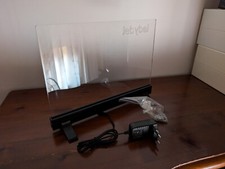 Lavagna led in acrilico con base + supporto per appendere. Led Note board