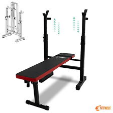 PANCA PIANA PALESTRA PIEGHEVOLE INCLINABILE CON PORTA BILIANCIERE BODYBUILDING 