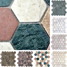 Pavimento di Marmo Bodenmosaik Pietra Naturale Mosaico Hexagon Marmorfliese