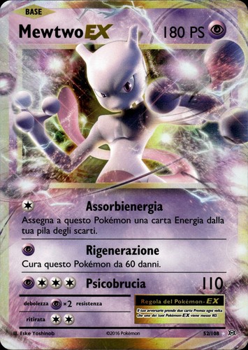 Mewtwo evoluzioni 52 108 - xy, 52/108