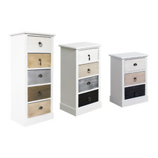 Mobili Rebecca Cassettiera Comodino Shabby Retrò Varie Misure Bianco Marrone Gri