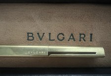 🔴 BULGARI penna sfera Eccentric Twist placcata oro con astuccio scrive vintage