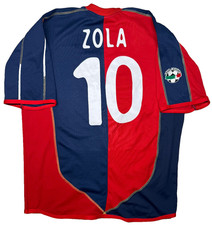 maglia calcio vintage Cagliari ZOLA #10 Line 2003 2004 L Terra Sarda
