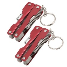  2 Pcs Stainless Steel Plier Portable Pliers Multi Use Mini Keychain