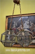 Coppia di lampadari ottagonali