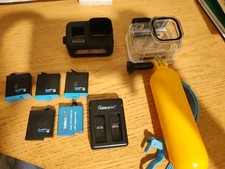   Caricabatteria Doppio Per Go Pro  + 5 Batterie   Hero 6/7/8 + Accessori 