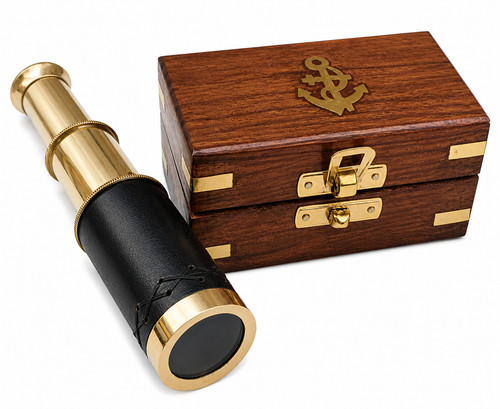 Telescopio vintage ottone
