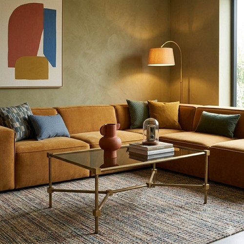 Tavolino vintage ottone vetro - ottone,