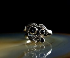Anello argento 925 onice nera