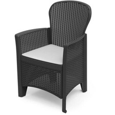 Sedia in resina con cuscino