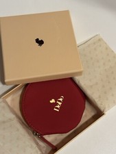 Vip Gift Porta Monete Banconote Gioielli Dodo Pomellato Pelle Rossa Rotondo