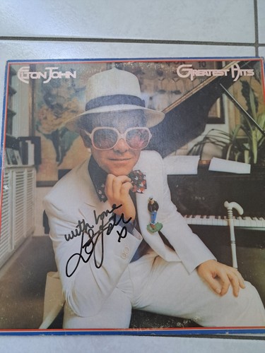 Autografato elton john - lp,