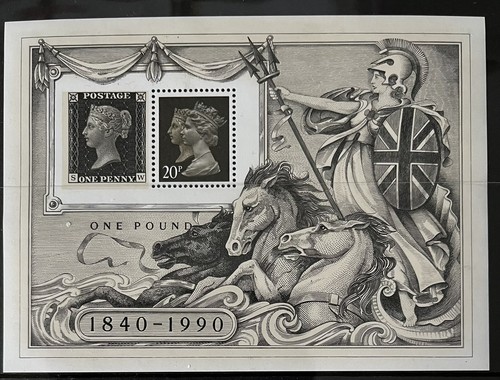 1990 mnh penny black - penny, 150th