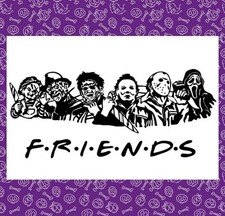 Adesivo vinile horror friends - horror,