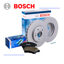Kit Dischi Freno e Pastiglie Anteriori BOSCH Ford Fiesta 6 VI dal 2008 1.4 TDCI