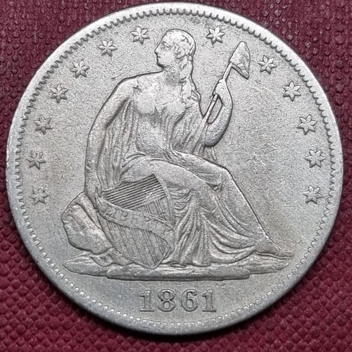 Mezzo dollaro 1861 - , seduto