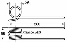 Dente Ranghinatore Ama Adattabile Gaspardo 6 mm - 10 pz Made in Italy