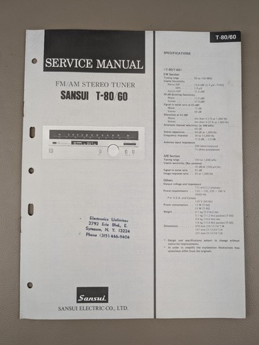 Sansui fm am - t-80/60, fm/am