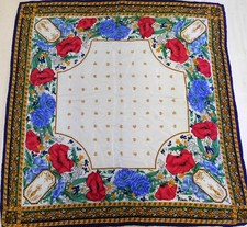 FOULARD 100% PURA SETA SILK SOIE VINTAGE NINA RICCI (505) 84cm x 86cm